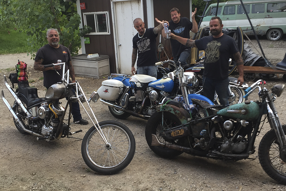 Kevin "Teach" Baas and friends make a stop while doing the Miesville, Minnesota loop