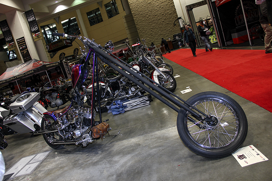Long fork panhead at the 2019 Donnie Smith Bike & Car Show