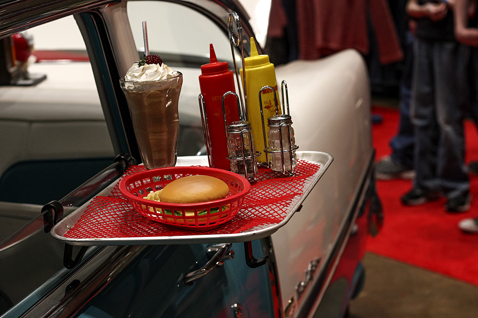 Drive thru tray on a Bel Air in the 2019 Donnie Smith Car Show